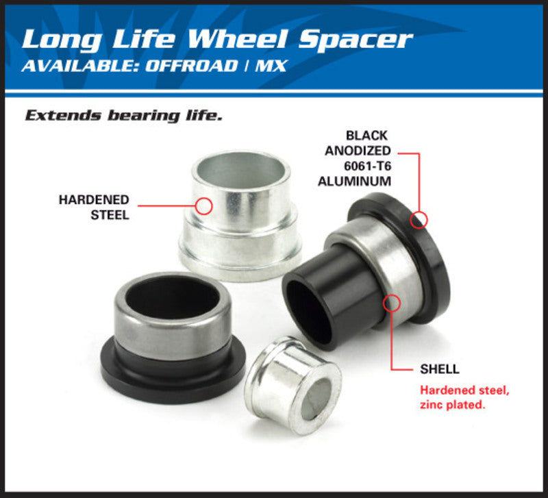 Toutes les boules Spacer de roue arrière Kit-Honda CR125R / 250R 11-1014-1