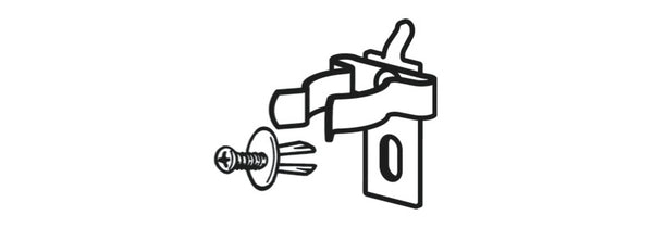 Beta Spring Hook voor winkelmeubels Ø16mm aluminium met schroef 08880253