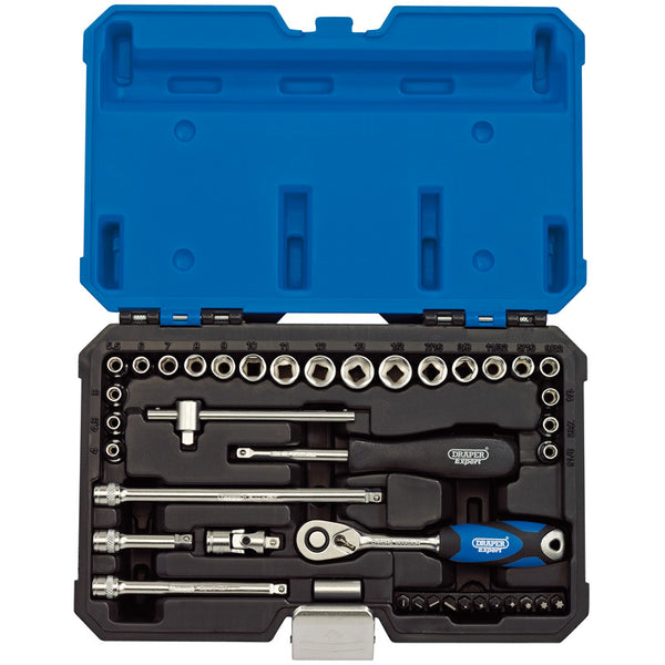 Draper Metric & Zoll 1/4 ”Sockets & Ratsche -Set (40 Stück) 16445.0