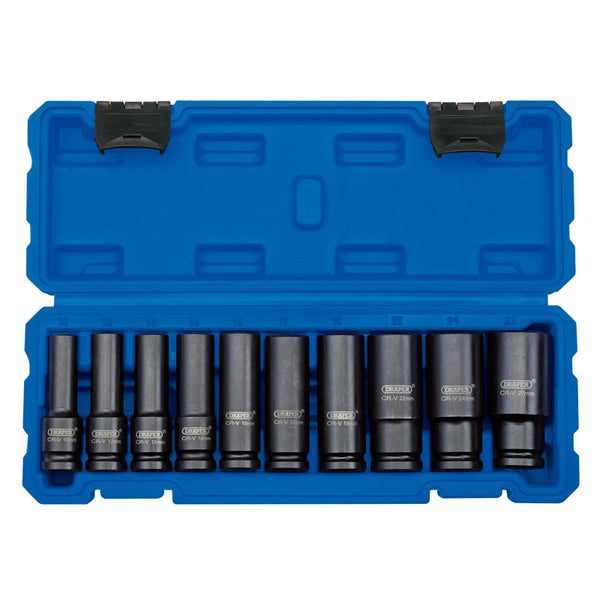 Draper 1/2 Metric Deep Impact Socket Set 10 -delige 83096.0