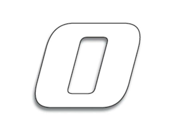 Numéro de course Blackbird 0 20x25cm blanc 5049/10/0