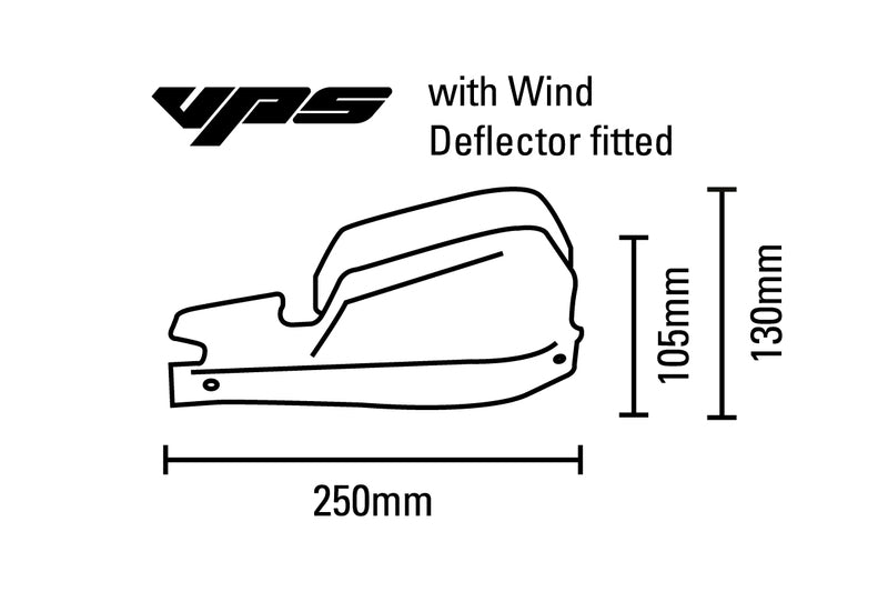 Barkbusters VPS MX Handguard Plastic Set alleen zwart op zwart met deflector VPS-003-01-BB