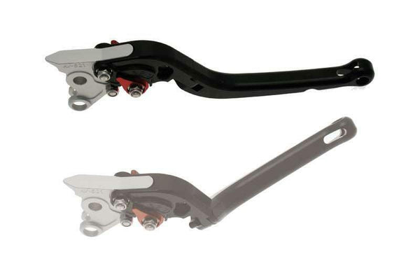 Bihr Left Pliable Lives anodisé en aluminium Blacka32-4005C-Black-Fold