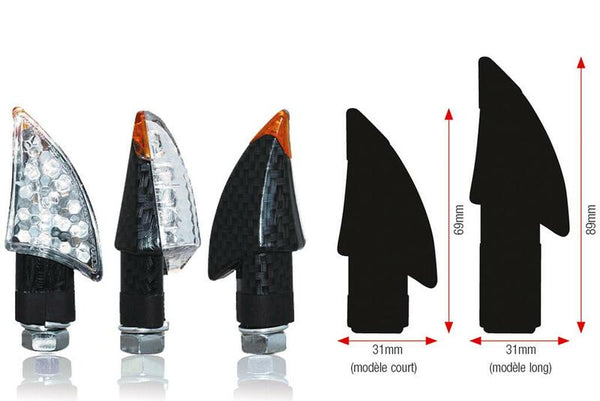 Bihr Blade LED Blinkers Long - Bamboo Style | A10-50043 (PAR)