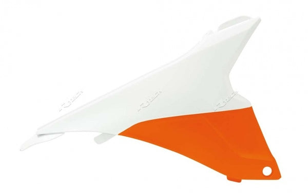 Racetech air box covers orange/white ktm r-fictmbnardx14