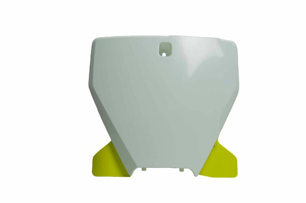 Racetech Front Number Plate White/Yellow Husqvarna TC/FC R-TBHSQBNGQ19