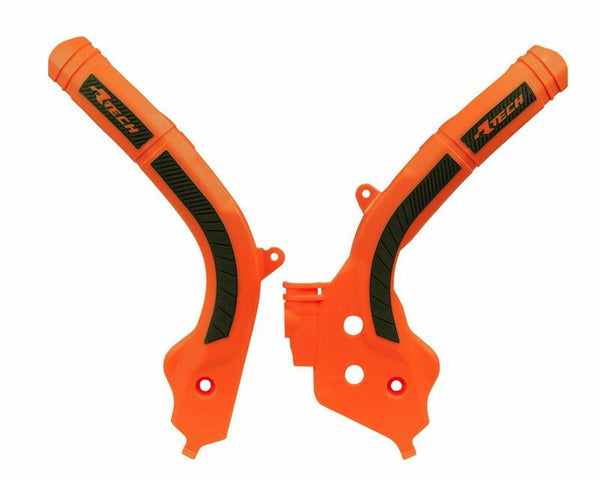 Racetech Bi-Material Frame Guard Orange / Black R-PrimtMarnr1