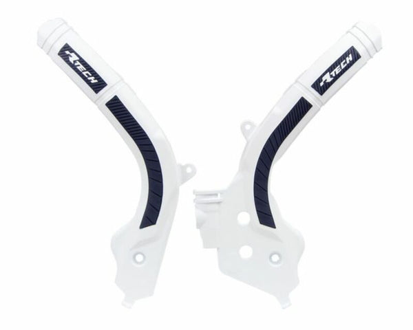 Racetech Bi-Material Frame Guard blanc / noir R-prottmbnnr1
