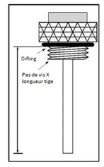 Gauge de température de l'huile V Pièces Ø 30x2.0x120 D4299DA00B