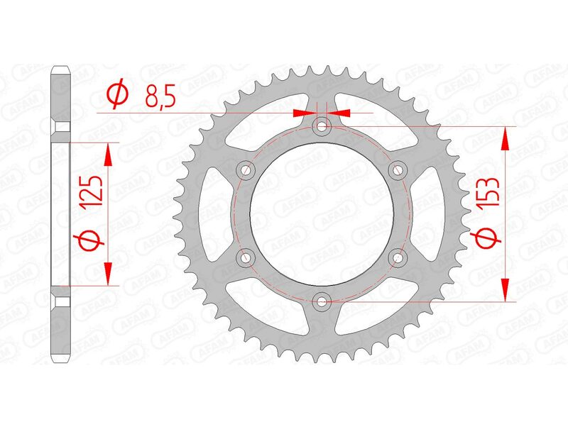 AFAM Steel standard arrière arrière 10212 - 520