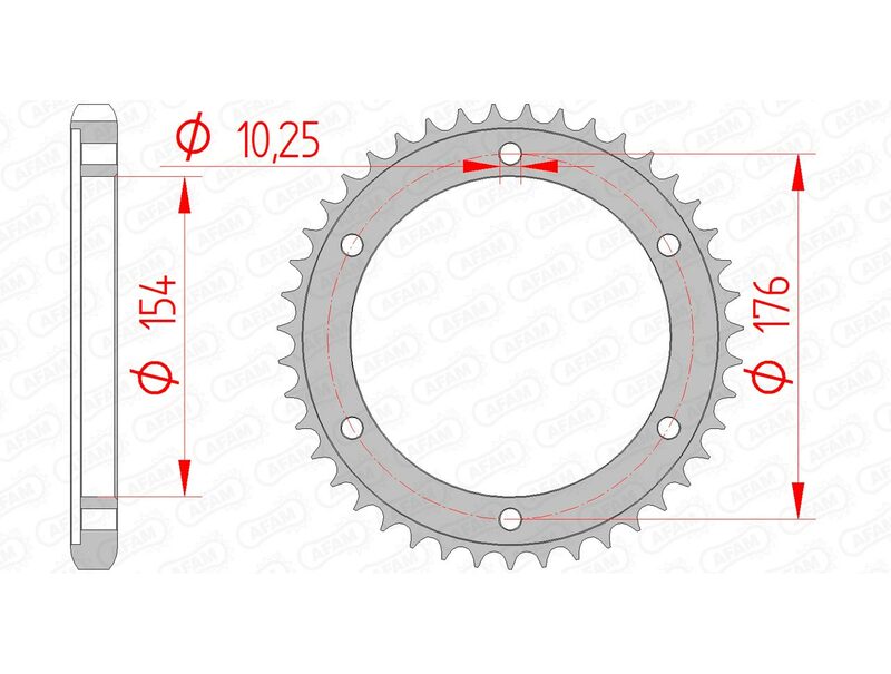 AFAM Steel Standard Achter Sprock 10619 - 530