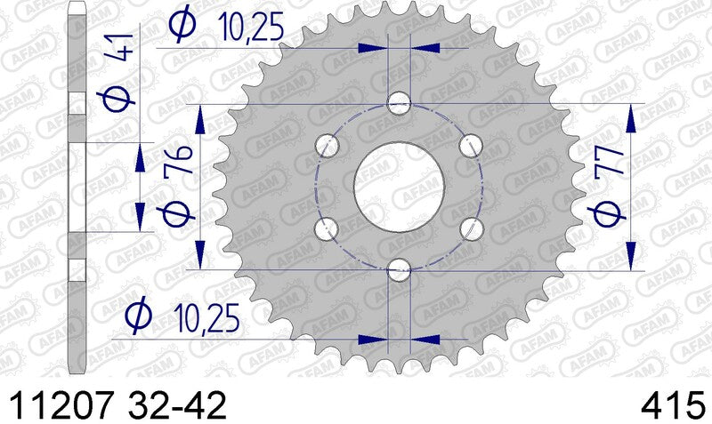 AFAM Aluminium Ultra -Light Achter Spropet 11207 - 415