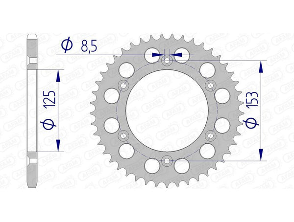 AFAM Aluminium Ultra-Light arrière Spropet 11212-520 11212N-41
