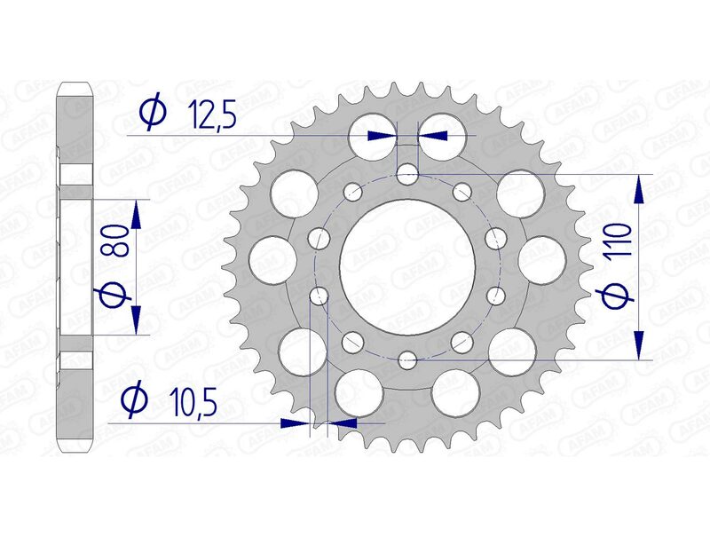 AFAM Aluminium Ultra -Light Achter Spropet 11605 - 530