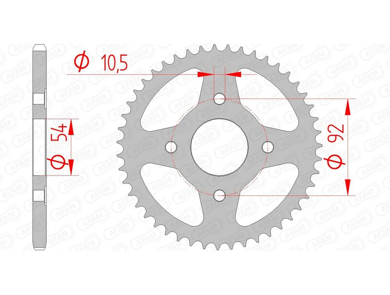 Afam Steel Standard Heck -Kettenrad 12113 - 420