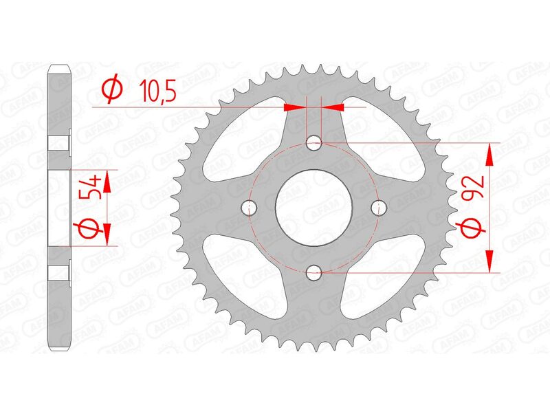 Afam Steel Standard Heckspropet 12202 - 428