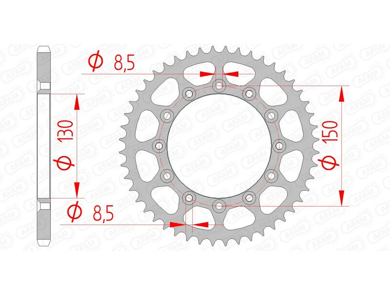 AFAM Steel standard Sprock arrière 12323 - 520