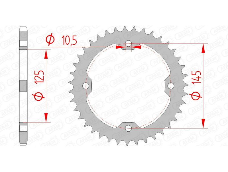 AFAM Steel standard Sproke 12407 - 520