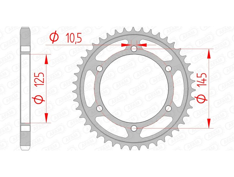 AFAM STAEL STAHRE HINTER -Kettenrad 12603 - 525