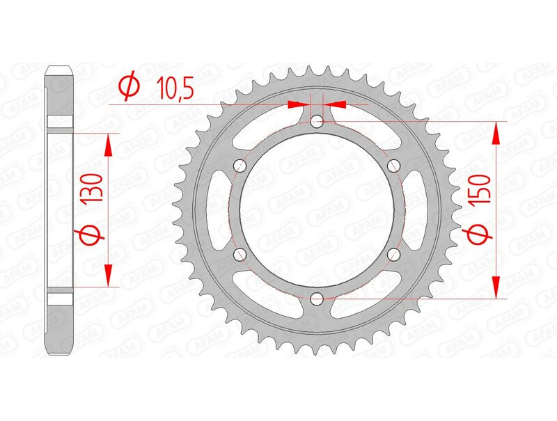 AFAM STAEL STAHRE HINTER -Kettenrad 12801 - 530