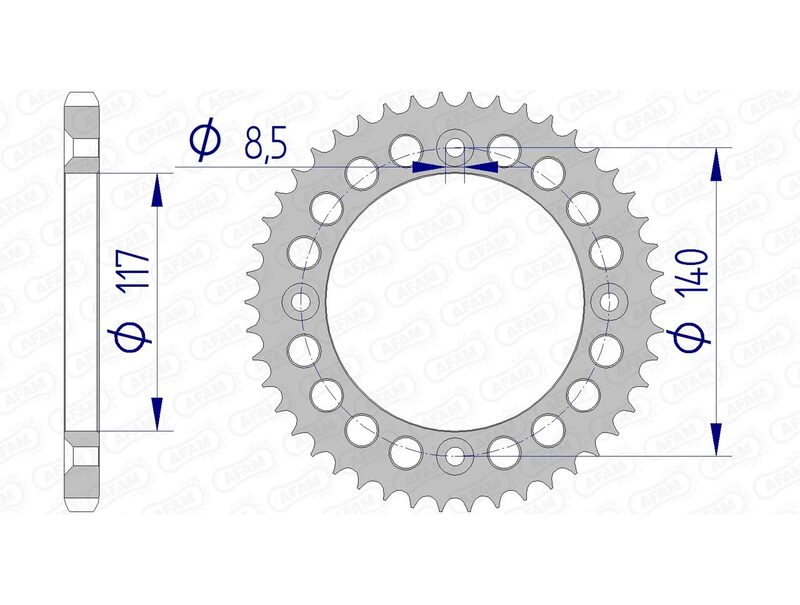 Afam Aluminium Ultra - Hard Anodived Heckspropet 13108 - 428