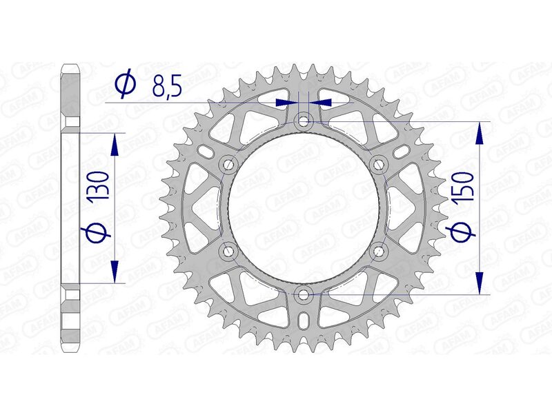 AFAM Aluminium Ultra-Light zelfreinigende achterste Spropet 13323-520