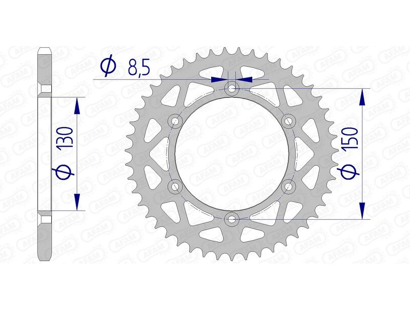 Afam Aluminium hinten gesprochen 13323 - 520