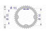 AFAM aluminum rear sprocket 13407 - 520