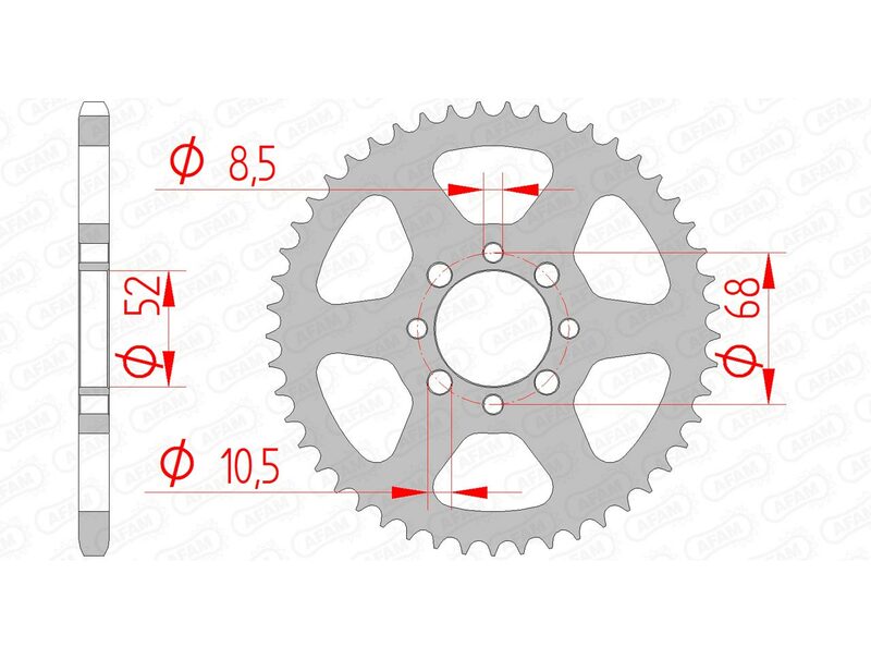 AFAM Steel Standard Achter Sprock 14100 - 420