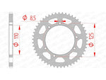 AFAM Steel Standard Achter Sprock 14109 - 420