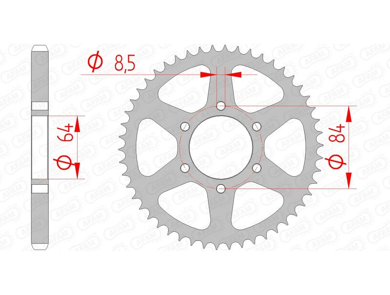 AFAM Steel standard arrière arrière 14200 - 428