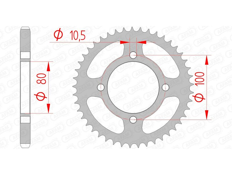 AFAM Steel standard arrière arrière 14213 - 428