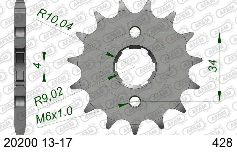 AFAM Stahl Standard Vorderkette 20200 - 428 