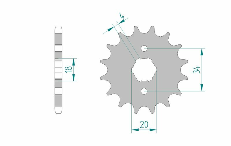 AFAM Stahl Standard Vorderkette 20200 - 428 