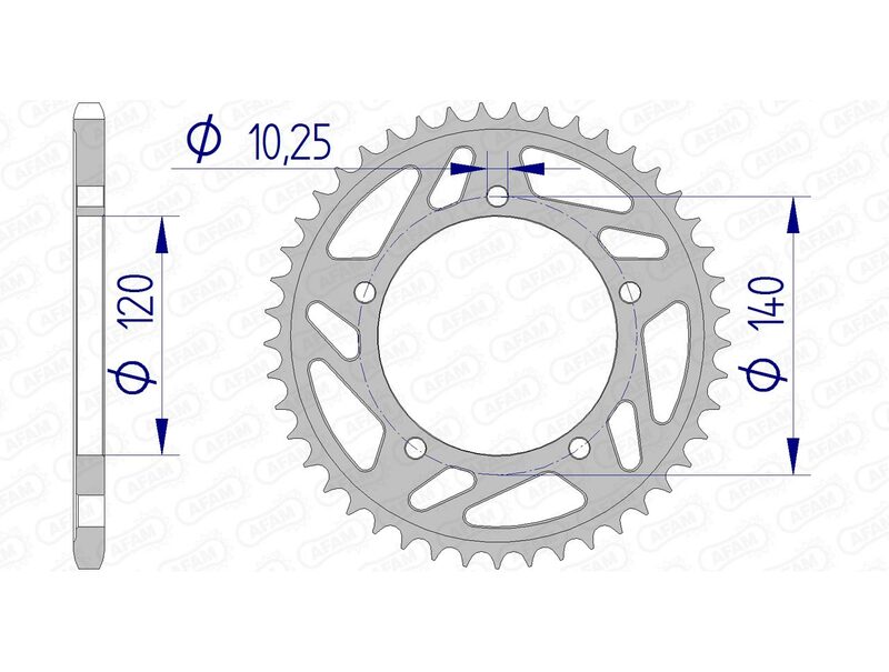 AFAM aluminum rear spoken 15605 - 520