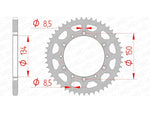 AFAM Steel standard Sprock arrière 16204 - 520