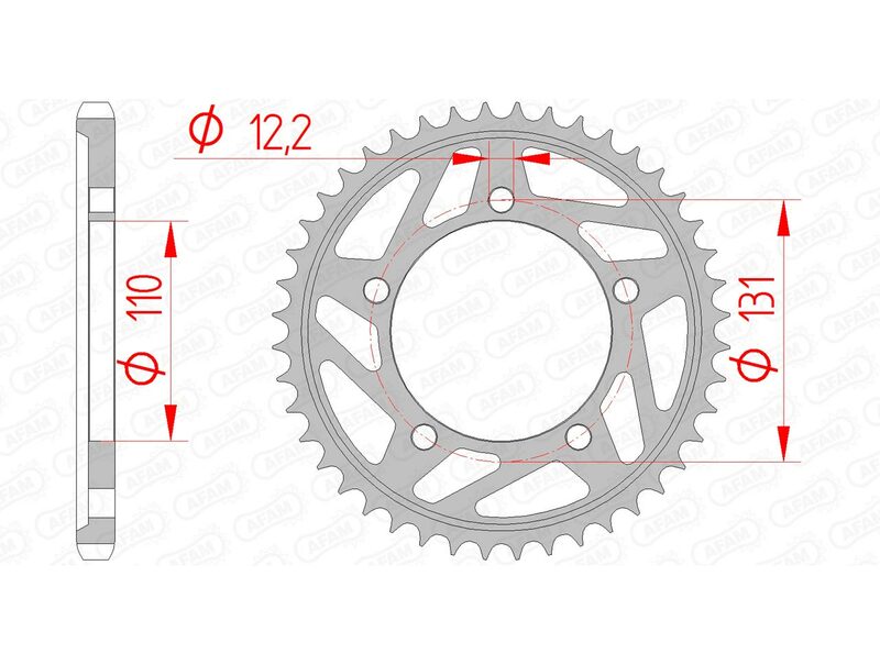 AFAM Steel standard arrière arrière 164800 - 525