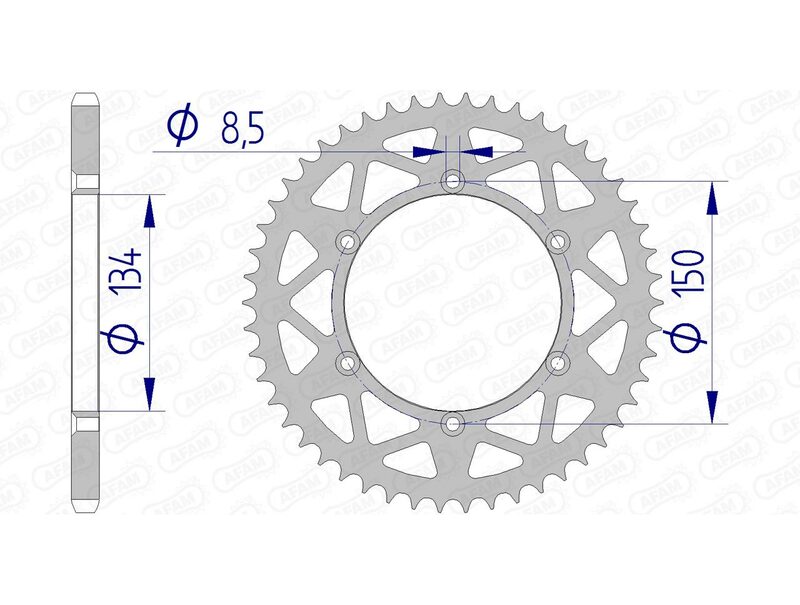 AFAM Aluminium Hinterradzahnrad 17206 - 520 