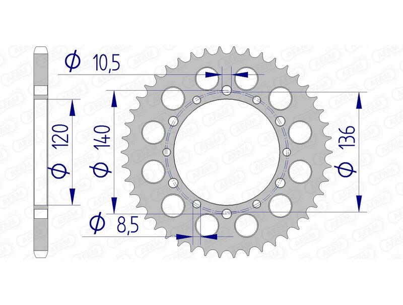 AFAM aluminum rear spoken 17404520