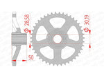 AFAM Steel Standard Bakdrev 35100 - 415 i stål med exakt tandprofil för optimal kraftöverföring. Passar Aprilia AF1 50 och RS 50 modeller.