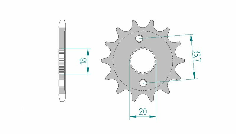 AFAM Steel Standard Front Sprock 20212 - 428