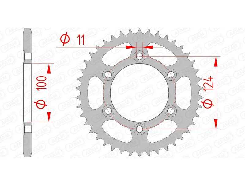 AFAM STAEL STAHRE HINTER -Kettenrad 50602 - 520