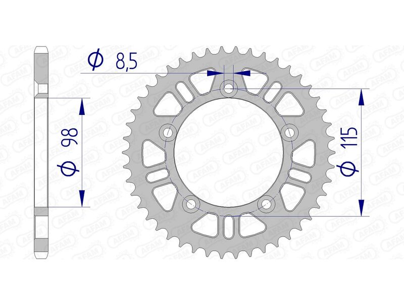 AFAM Aluminium arrière parlé 72101 - 420