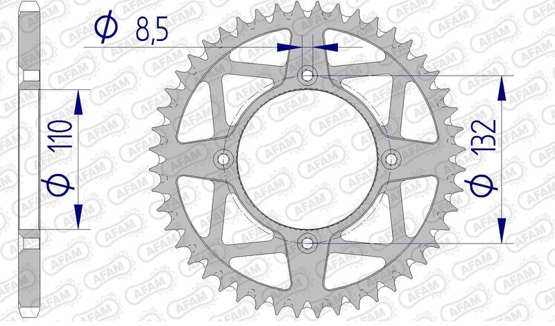 AFAM Aluminium Ultra-Light zelfreinigende Reah Sprock 72306-520