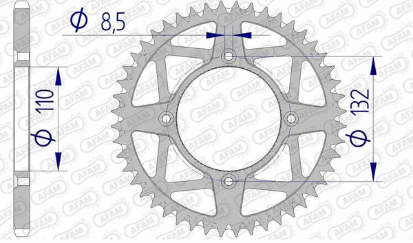 AFAM Aluminium Ultra-Light autonettoyant Reada Sprock 72306-520 72306 + 48