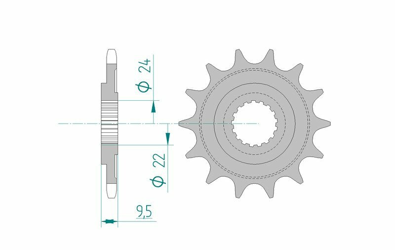 AFAM Steel Self - Rose Front Sprock 20311 - 520