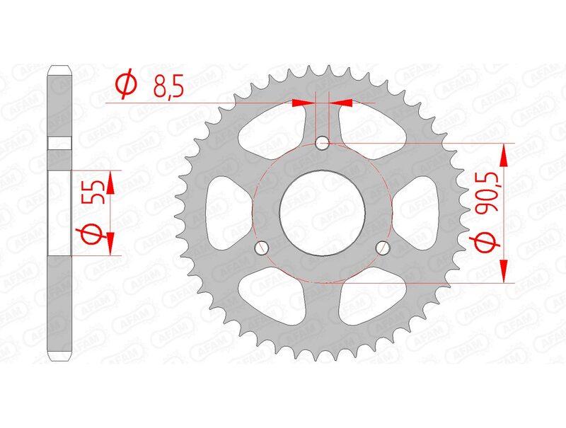 AFAM Steel standard arrière arrière 80200 - 428