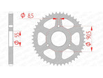 AFAM Steel standard arrière arrière 80200 - 428