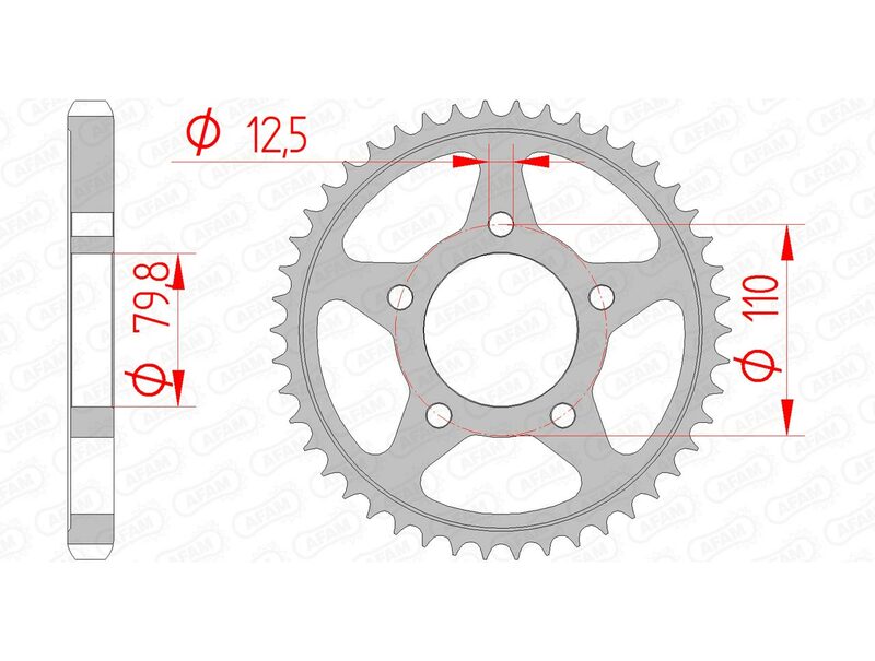 AFAM Steel standard arrière arrière 86600 - 530