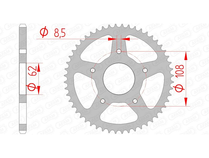 AFAM STAEL STAHRE HINTER -Kettenrad 92122 - 420